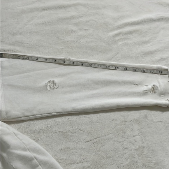 R+A White Distressed Sweatshirt with Crew Neck - Picture 10 of 11